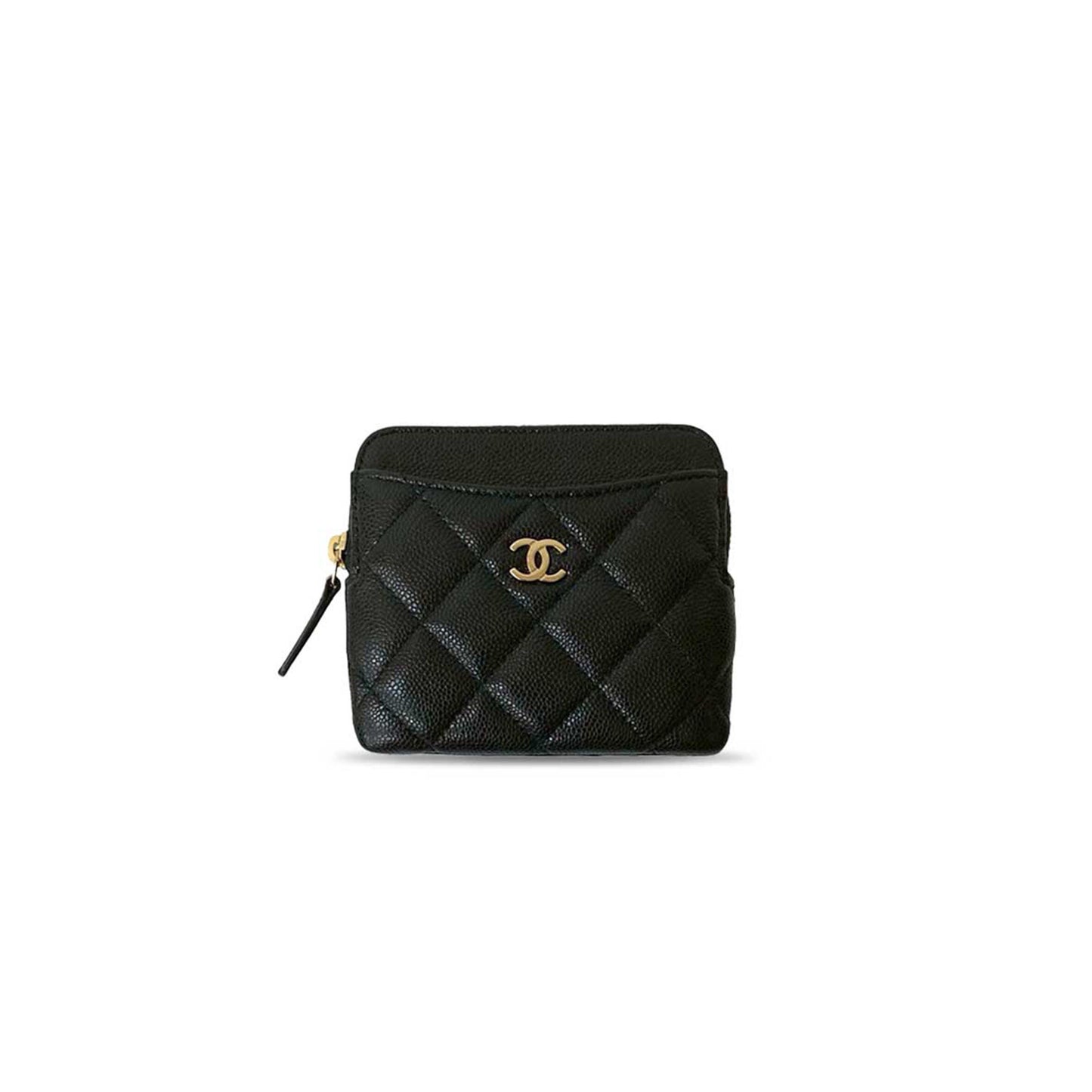 Ch**el grained calfskin coin purse coin case (11*9.5*1.5cm)