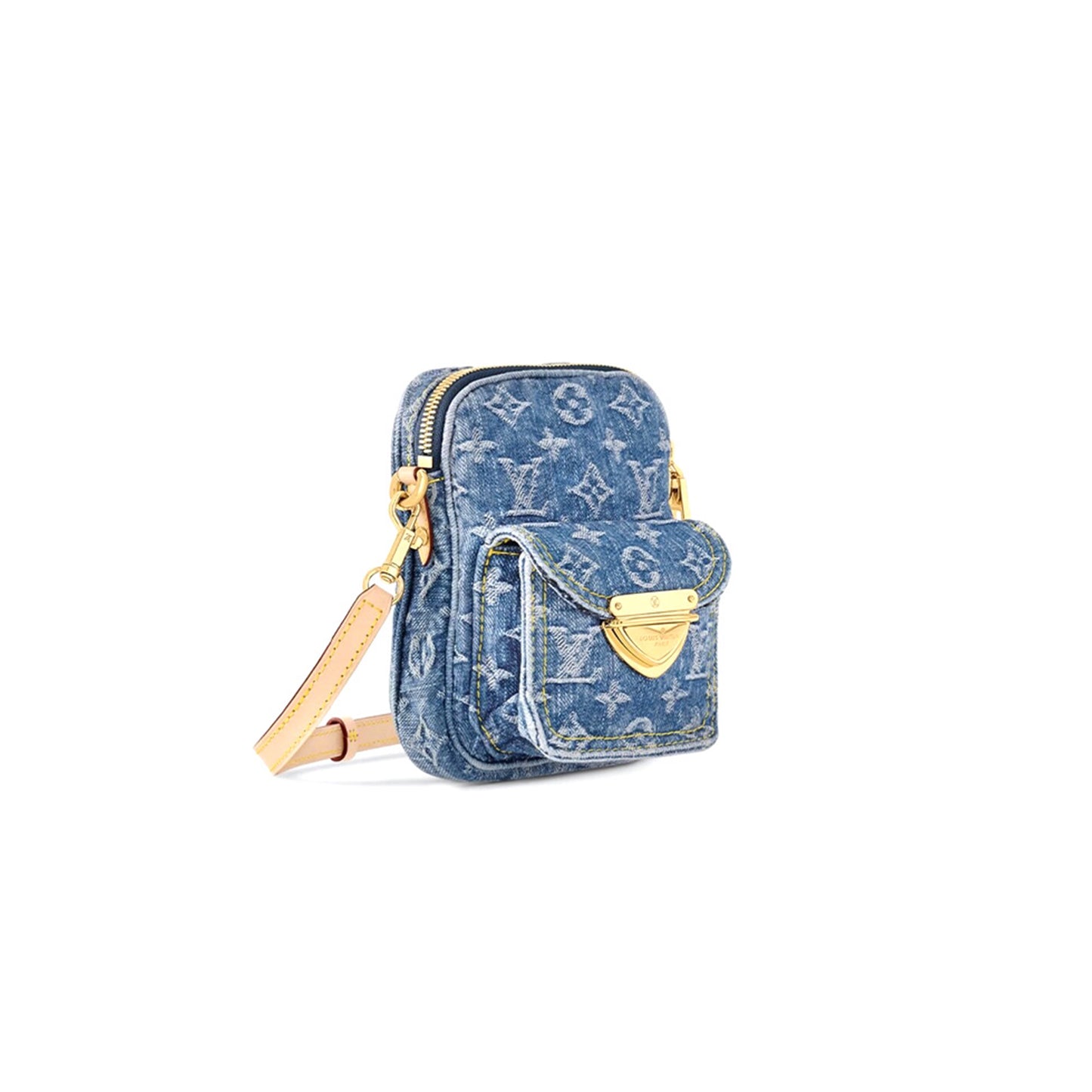 l0*is V*t0n denim pochette fairfax shoulder bag m82948 (18*14*2.7cm)