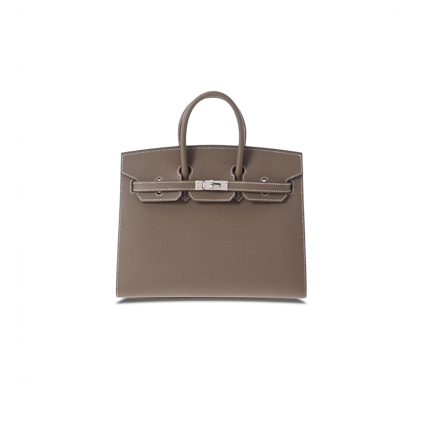 H**mes birkin 25 epsom leather elephant gray silver buckle luxury bag 1024192050 (25*20*13cm)