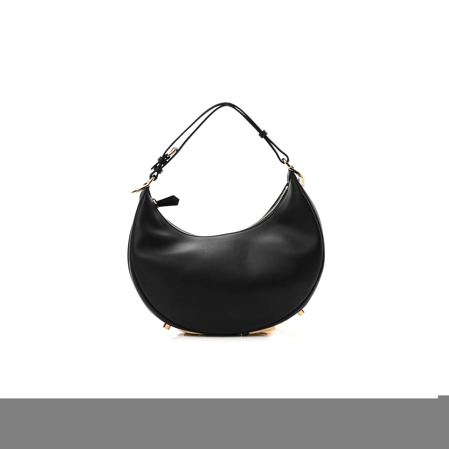 F**di vitello grace matte small F**digraphy hobo bag black (25*24*9cm)