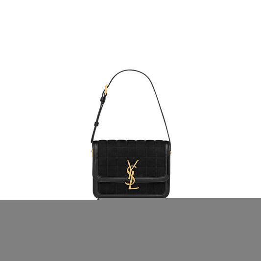 Y*L solferino small satchel in quilted nubuck suede 739139aabr91000 (18.5*14*6cm)