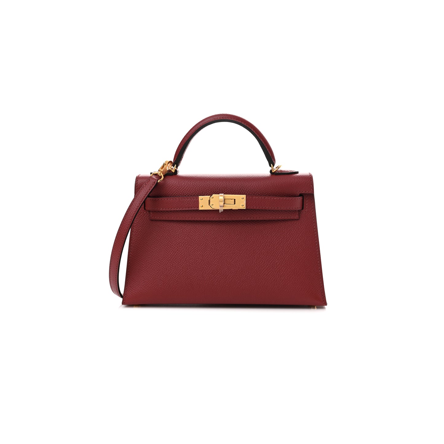 H**mes master epsom mini kelly ii garnet red (19*12*5.5cm)