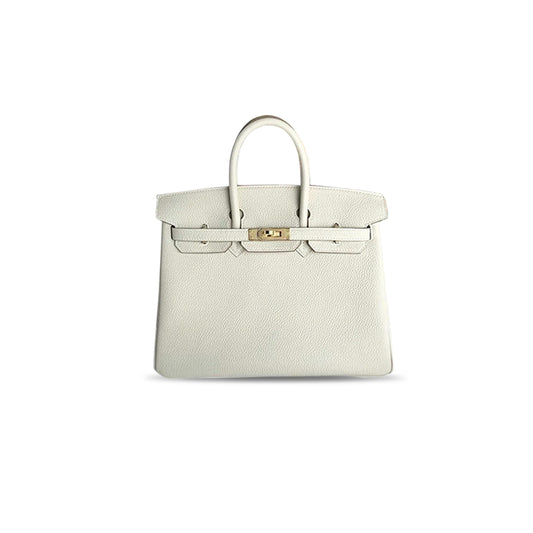 H**mes BIRKIN 30 CRAIE WHITE BEIGE TOGO LEATHER GOLD HARDWARE HANDBAG 326871 (30*23*15cm)