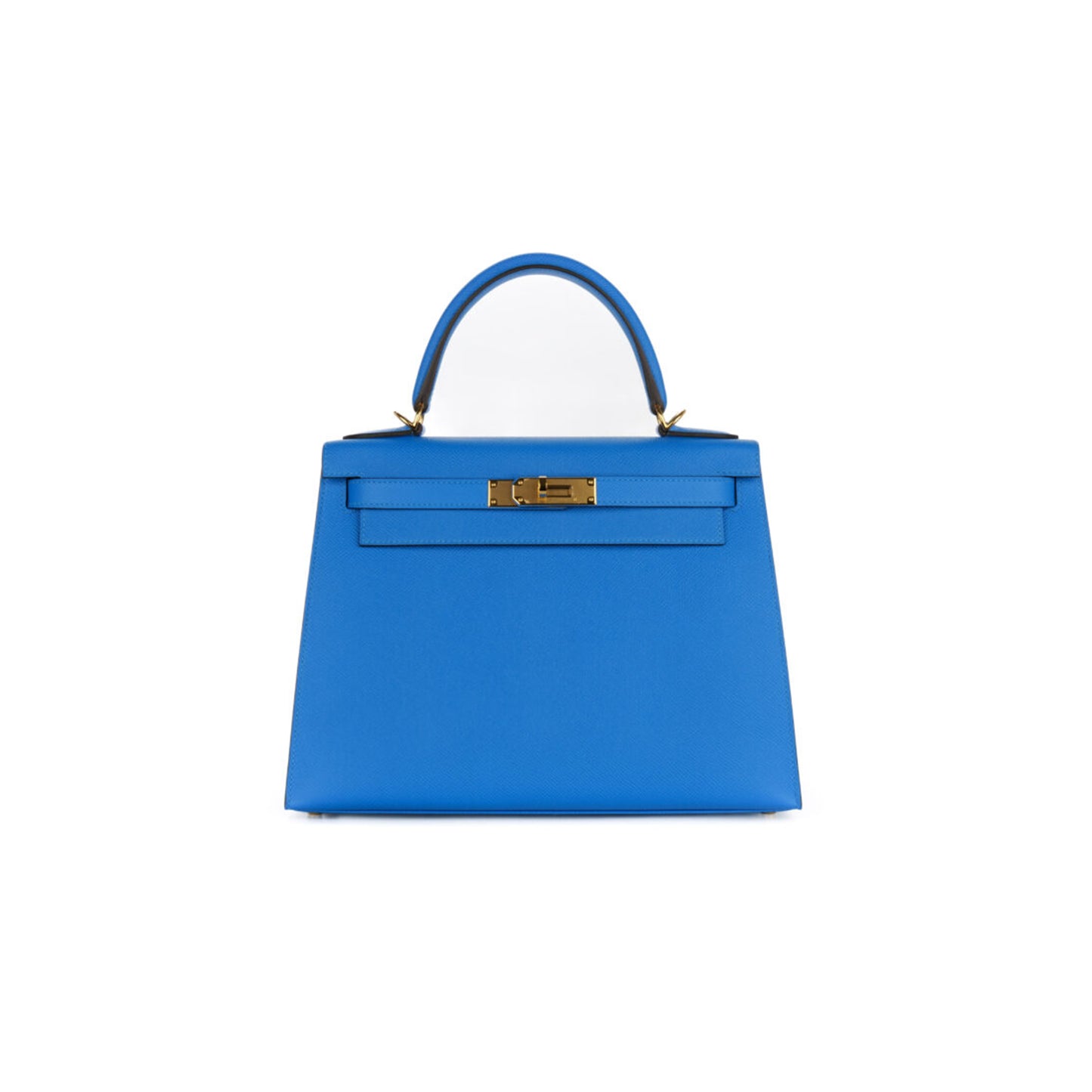 H**mes kelly 25 bleu hydra epsom sellier gold hardware (25*17*7cm)