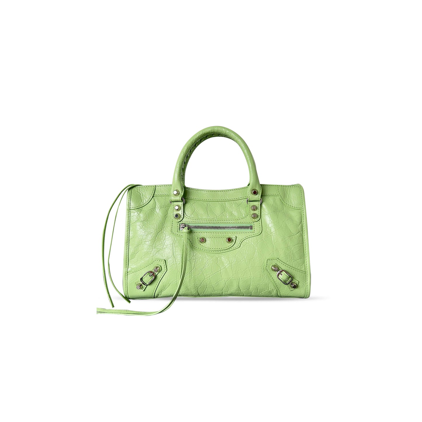 Ba1en*iaga women''s le city bag small in green 8114422abek3517 (29.9*19.1*9.9cm)