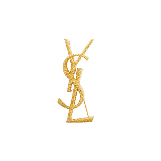 y*l Sa**t Lau*nt gold-tone brooch 652410y15008060