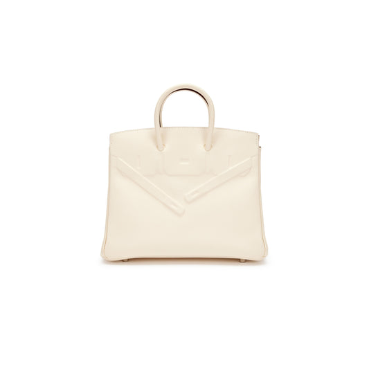 h**mes master birkin 25 shadow swift leather phanT0m white bag h082629ck72 (25*20*13cm)