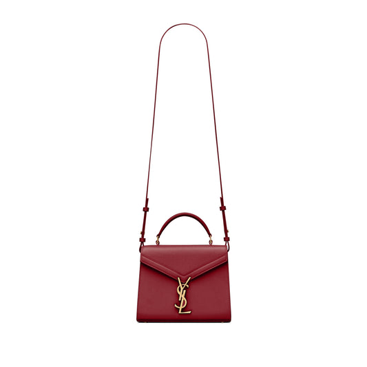 Y*L cassandra mini top handle bag in grain de poudre embossed leather 602716bow0w6805 (20*16*7.5cm)