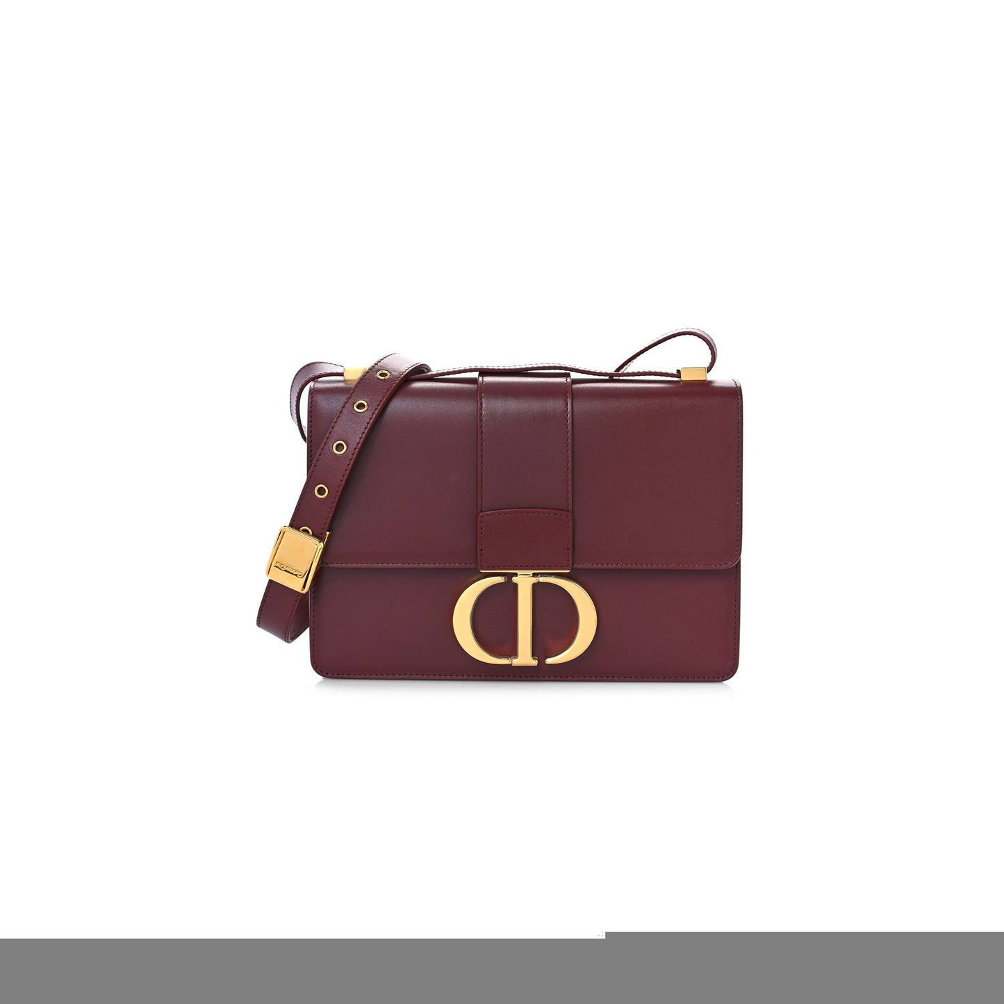 D*or smooth calfskin 30 montaigne flap bag burgundy (24*17*5.1cm)