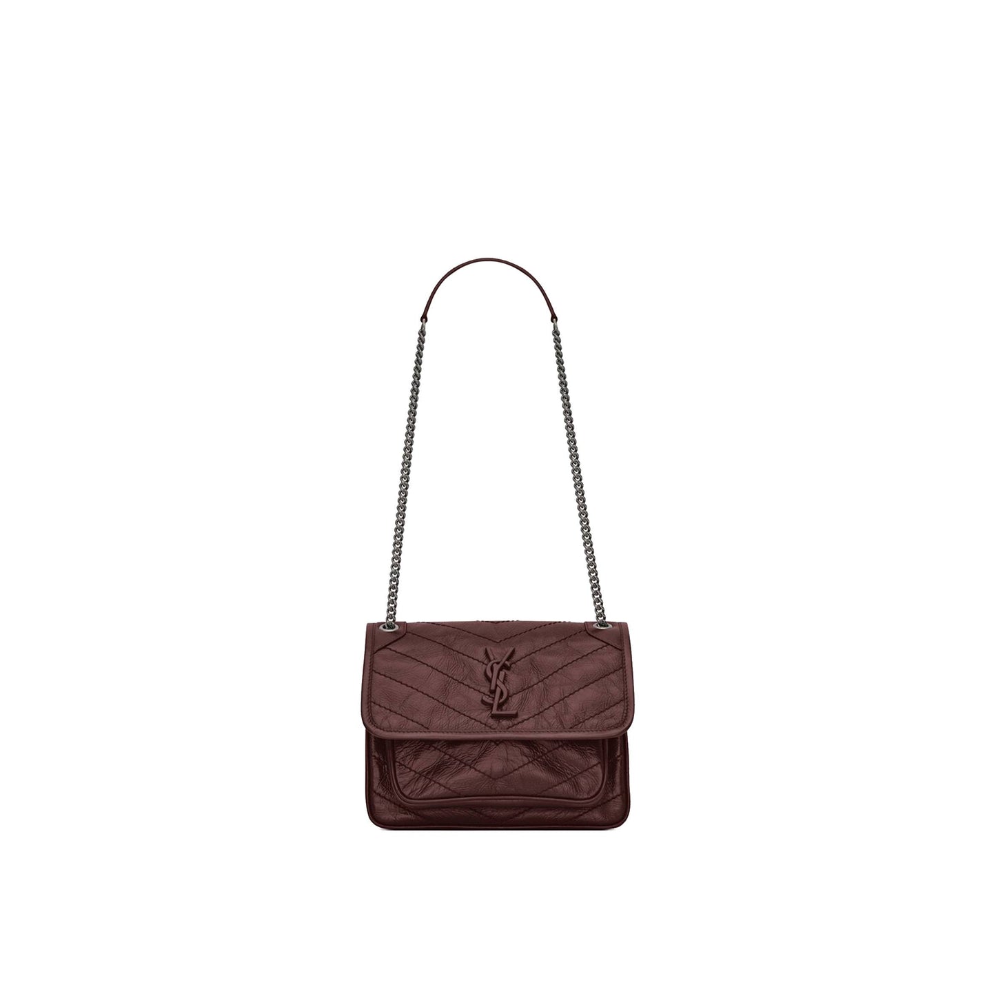 Y*L niki baby chain bag in crinkled vintage leather 6331600en046475 (21*16*7.5cm)