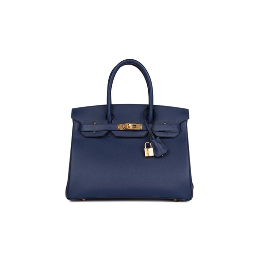 H**mes birkin 30 bleu saphir epsom gold hardware (30cm)
