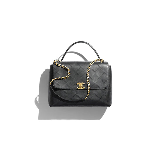 Ch*el maxi flap bag with top handle as5543 (37*26*10cm)