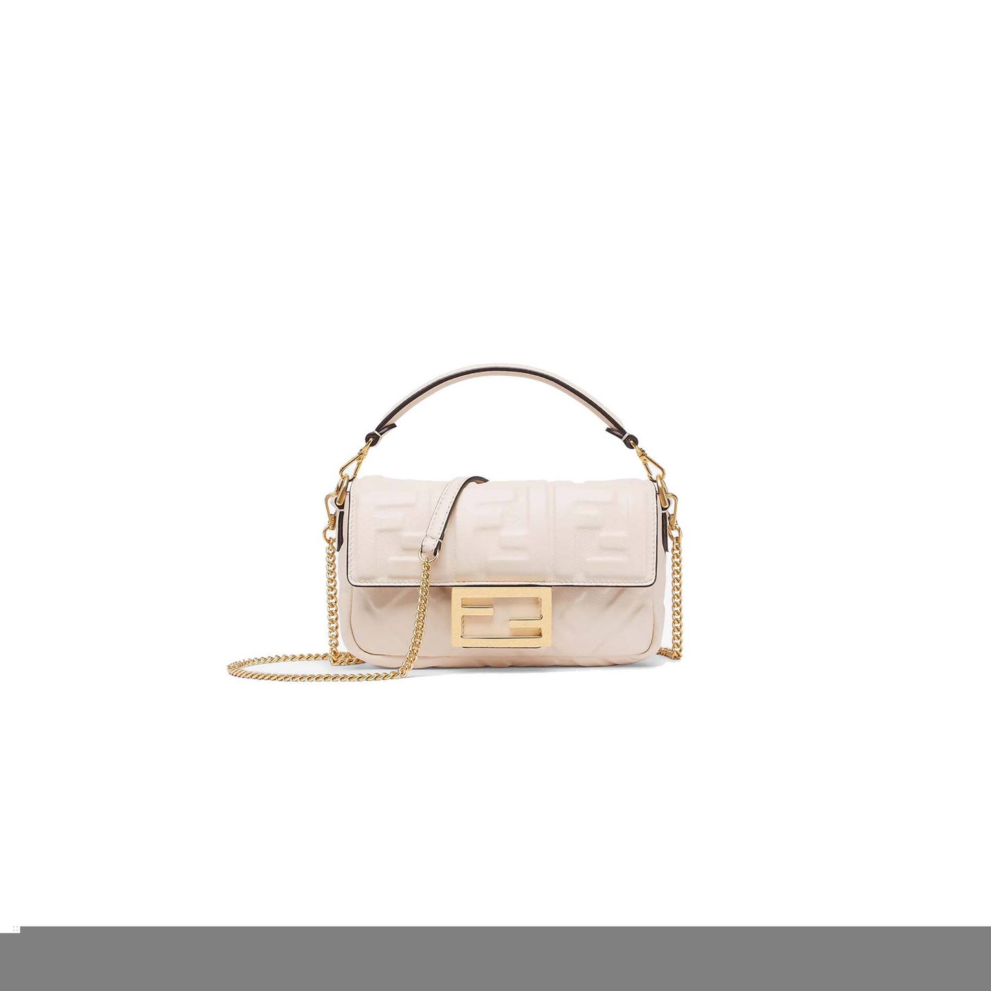 F**di baguette mini - pink leather bag 8bs017a72vf191j (19*11.5*4cm)