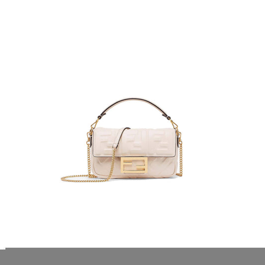 F**di baguette mini - pink leather bag 8bs017a72vf191j (19*11.5*4cm)