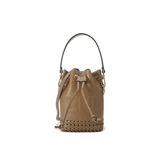 F**di mini mon tresor brown bucket bag 8bs010agv0f11wp (20*15*11cm)