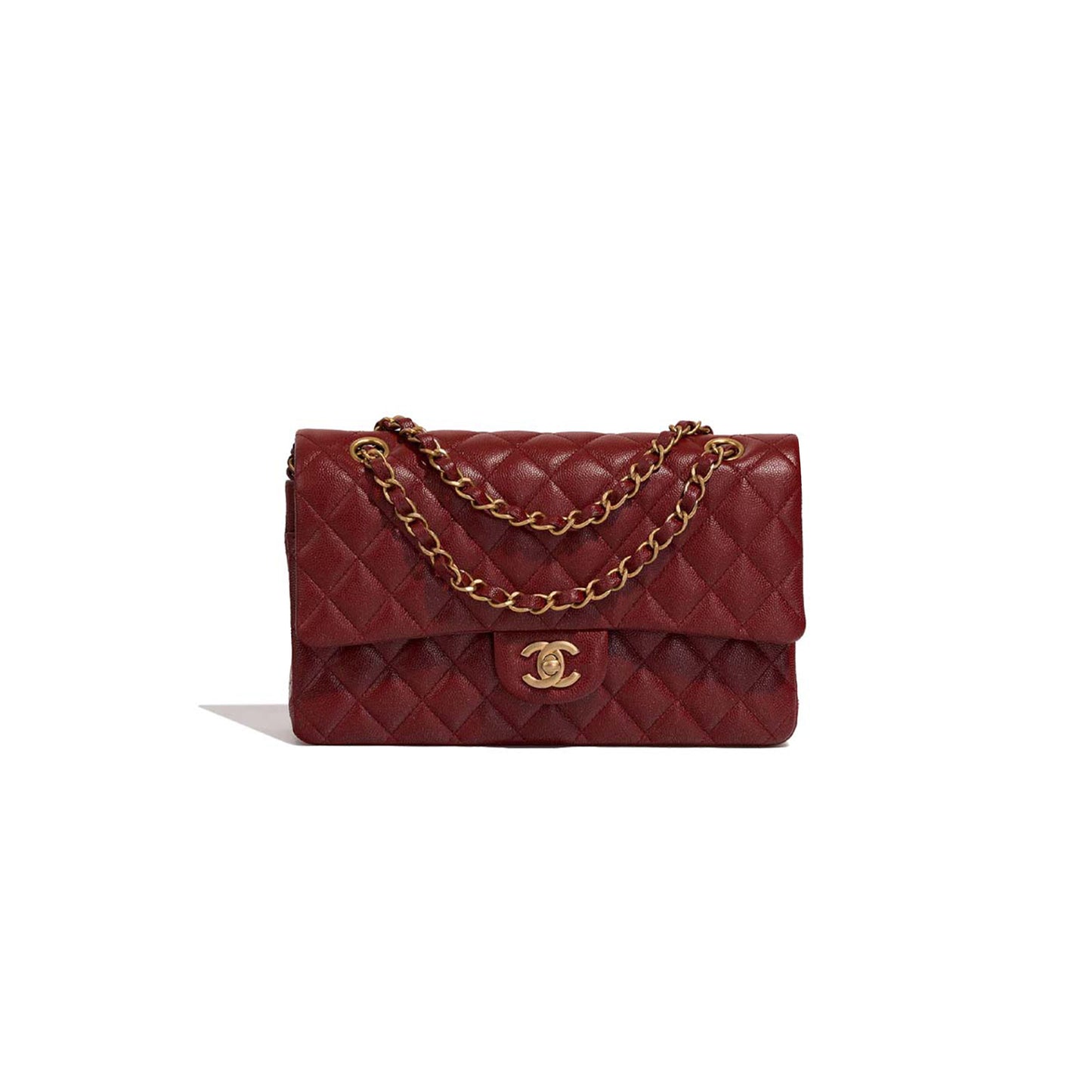 Ch*el timeless medium caviar red as3011 (25.5*15.5*6.5cm)