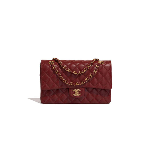 Ch*el timeless medium caviar red as3011 (25.5*15.5*6.5cm)