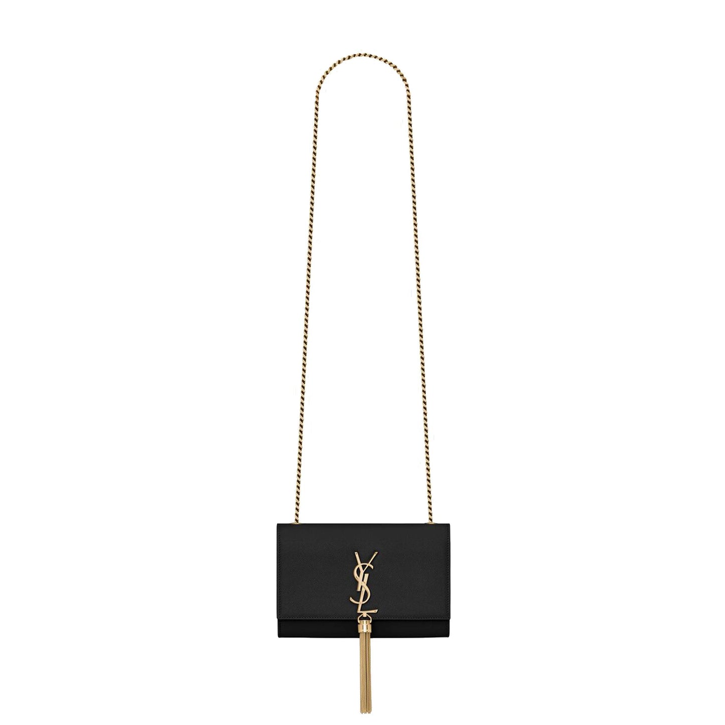 Y*L kate small chain bag with tassel in grain de poudre embossed leather 474366bow0j1000 (20*12.5*5cm)