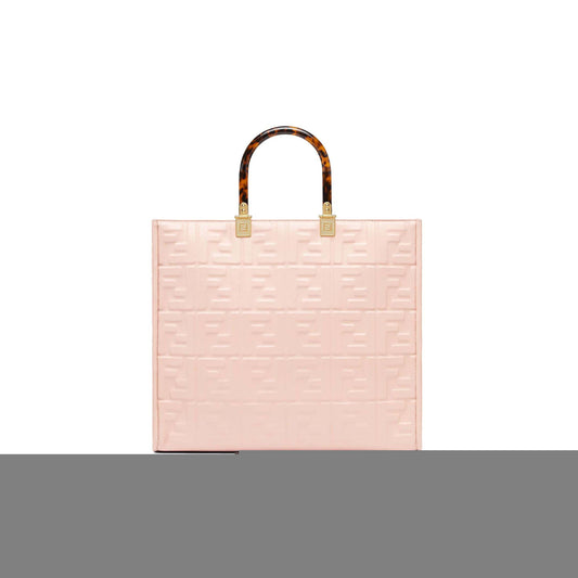 F**di sunshine medium - pink leather shopper 8bh386amcvf0j2f (35*31*17cm)