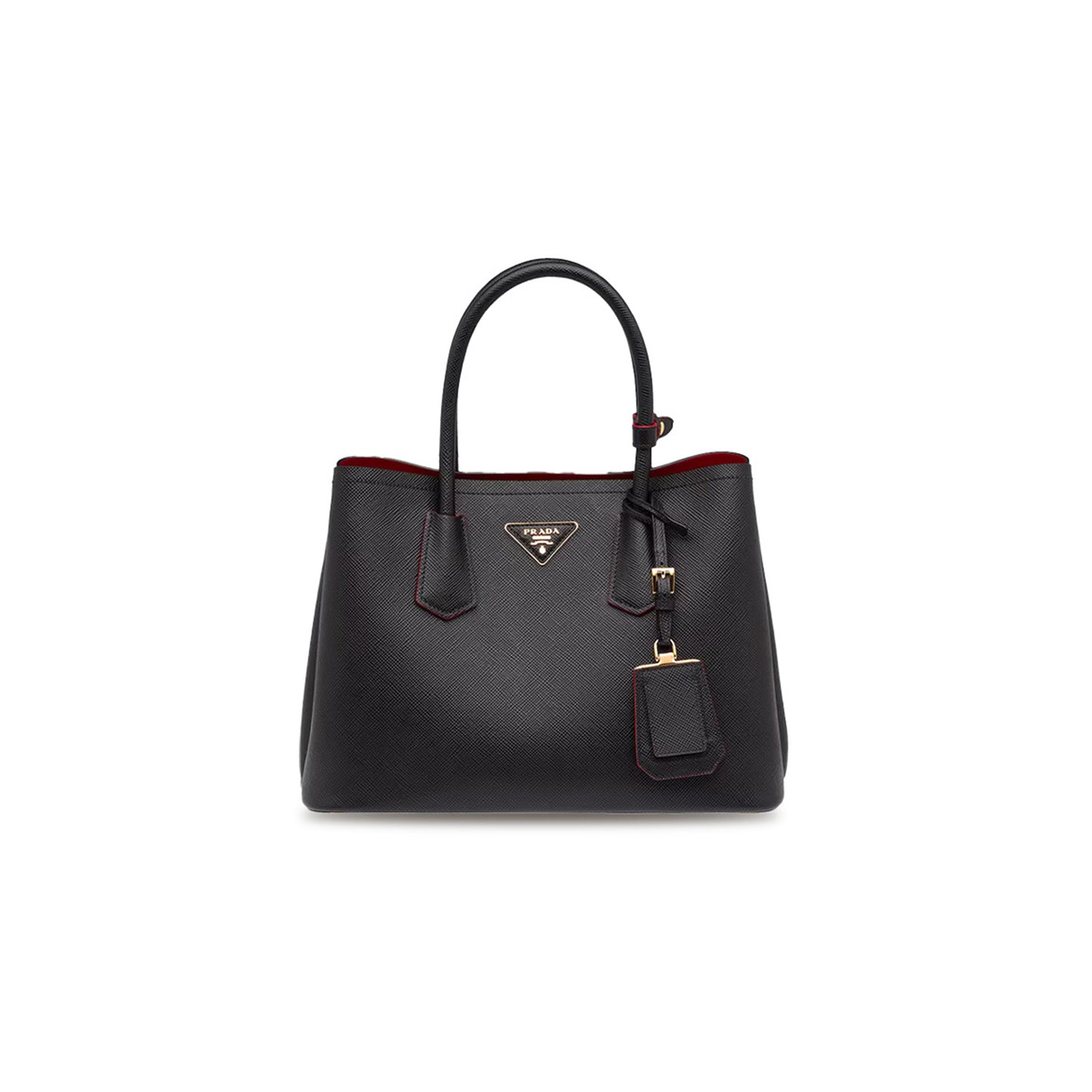 Pra*a medium double saffiano leather bag 1bg887 (33*25*14.5cm)