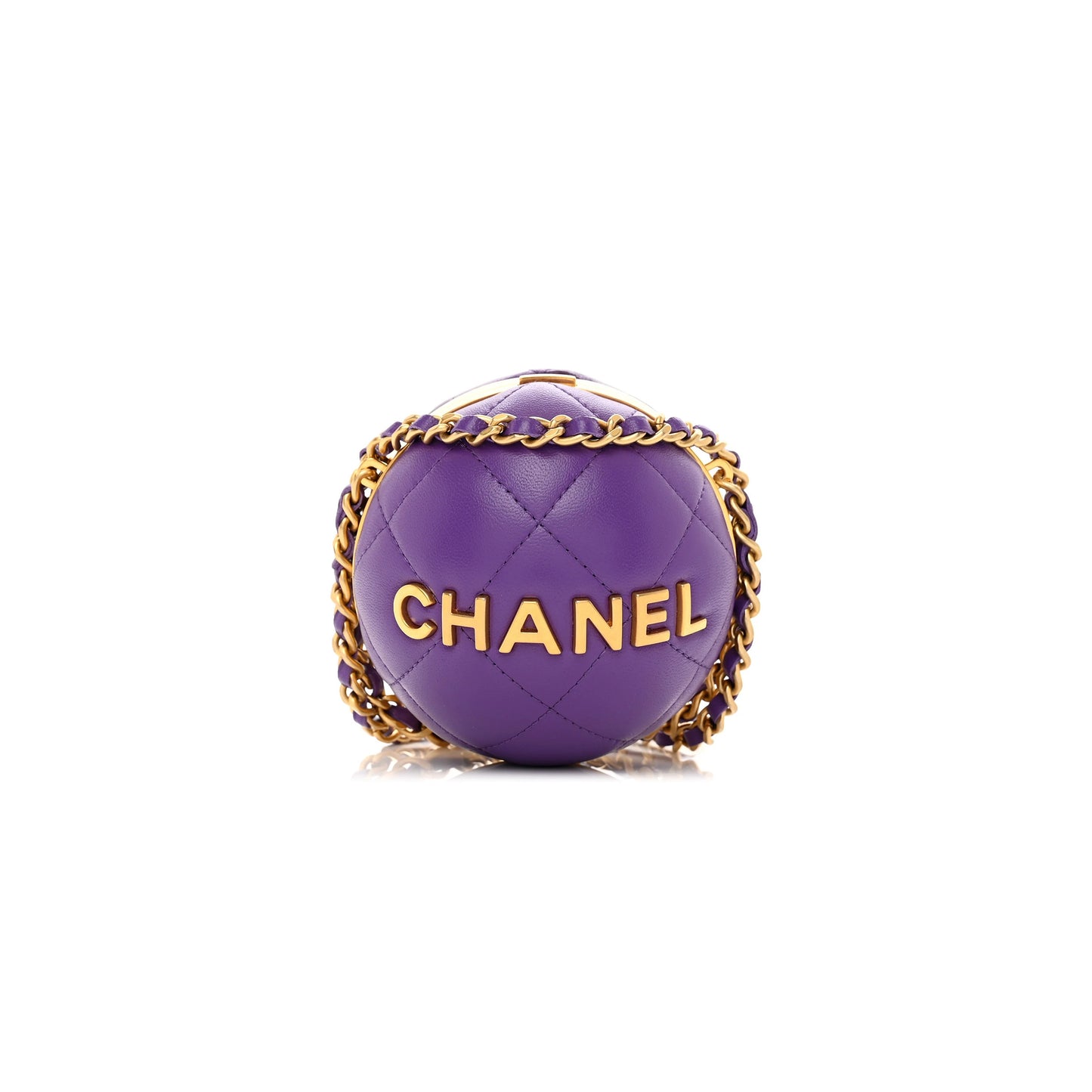 Ch**el 22 sphere minaudiere quilted lambskin (9*9*9cm)