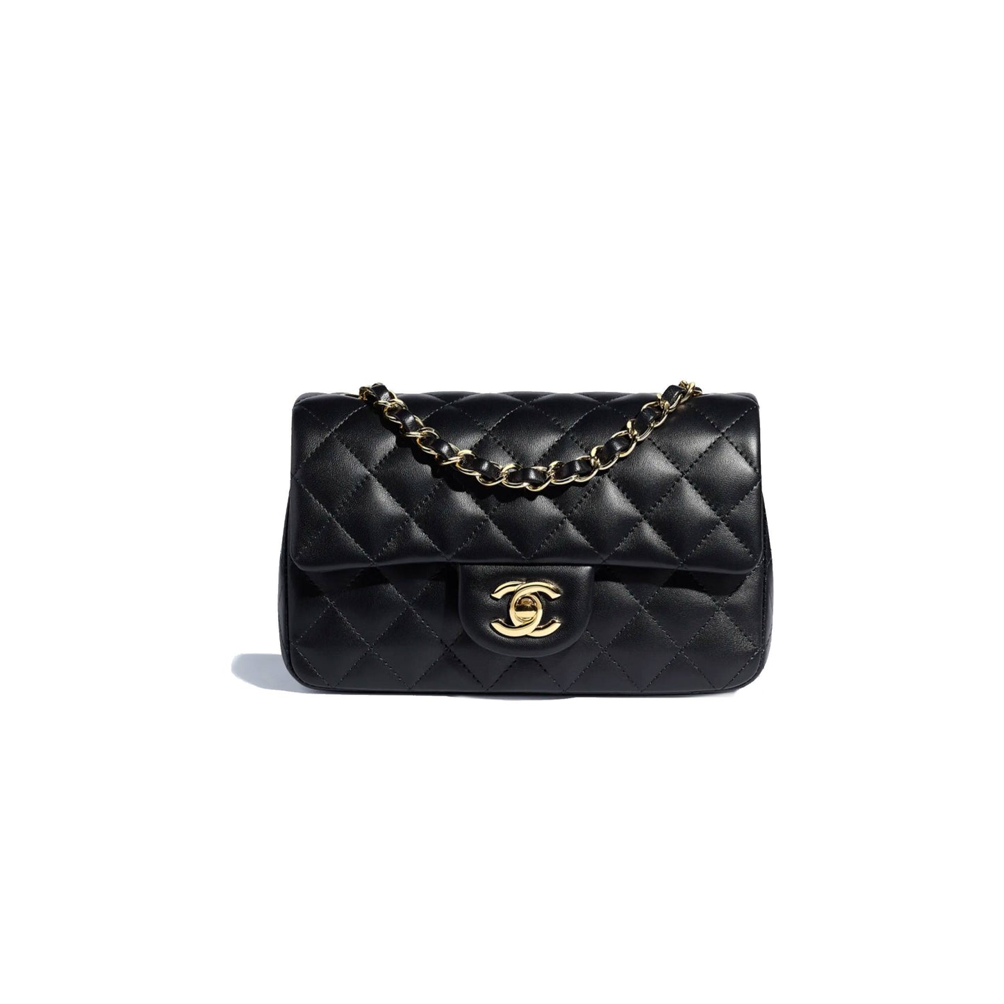 Ch*el mini flap bag gold hardware a35200 y04059 94305 (13.5*17*8cm)