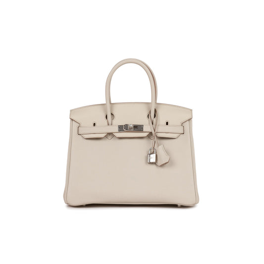H**mes 3 en 1 birkin 30 beton togo and swift palladium hardware (30cm)