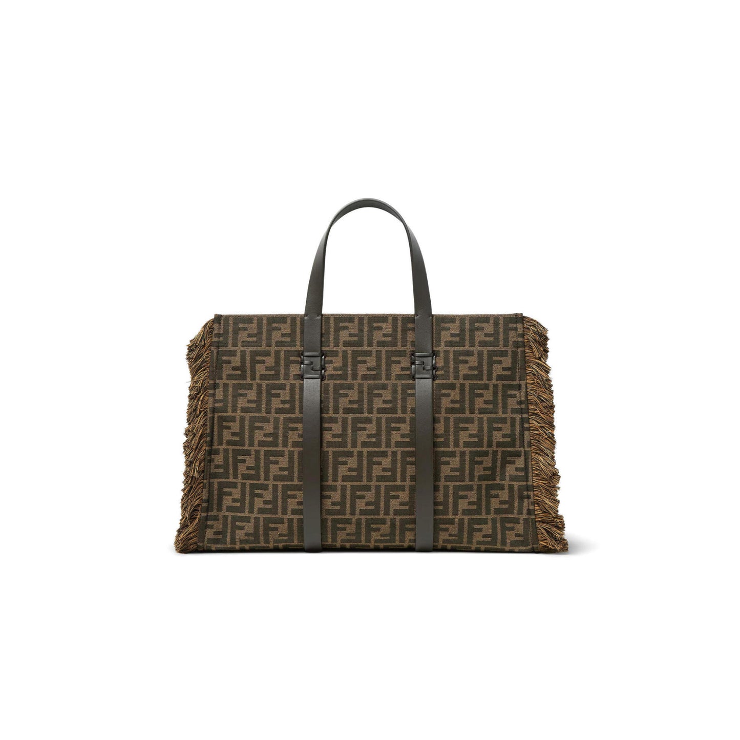 F**di summer tote brown ff jacquard fabric bag 8bh435afpmf1gl7 (37*29*16cm)