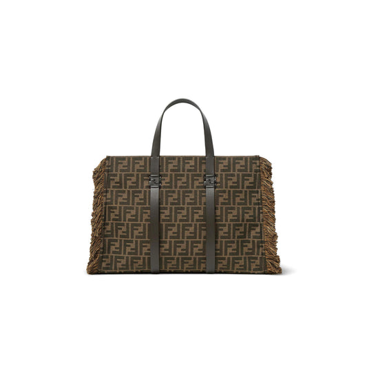 F**di summer tote brown ff jacquard fabric bag 8bh435afpmf1gl7 (37*29*16cm)