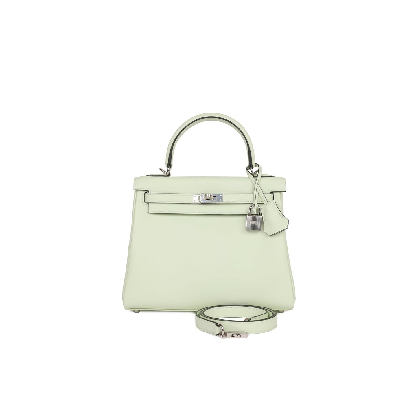 H**mes kelly retourne 25 vert fizz swift palladium hardware handmade (25*17*7cm)