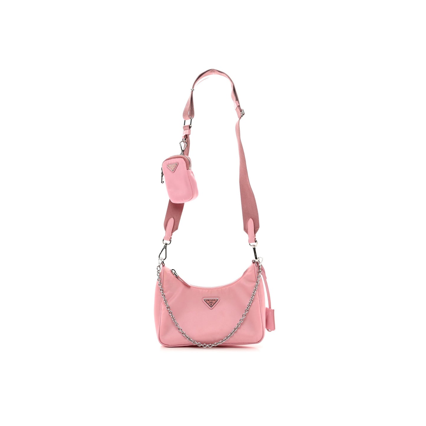 Pra*a nylon re-edition 2005 shoulder bag rosa (22*17*6cm)