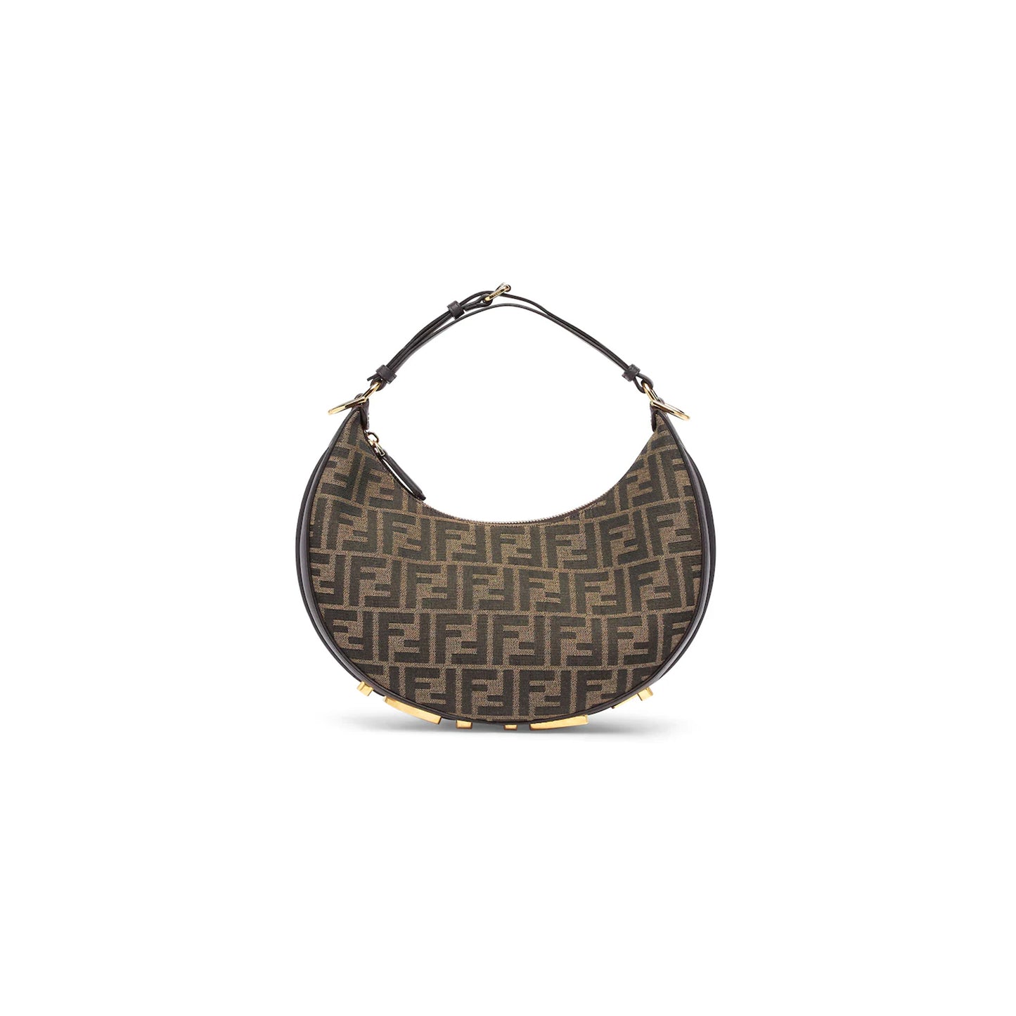 F**di graphy small brown ff jacquard fabric bag 8br798alp3f1i02 (29*24.5*10cm)