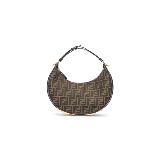 F**di graphy small brown ff jacquard fabric bag 8br798alp3f1i02 (29*24.5*10cm)