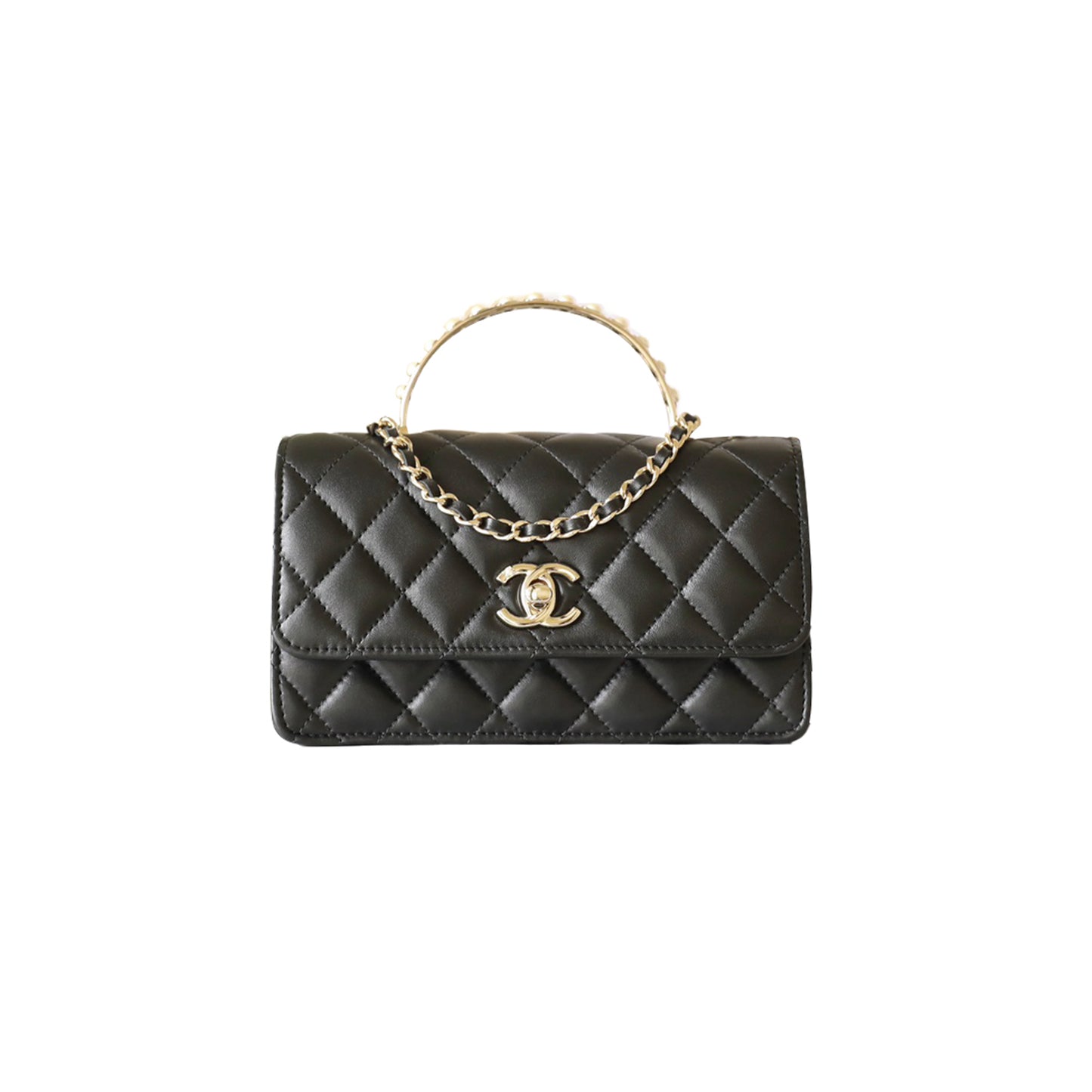 Ch*el pearl accordion handbag (18.5*11*5cm)