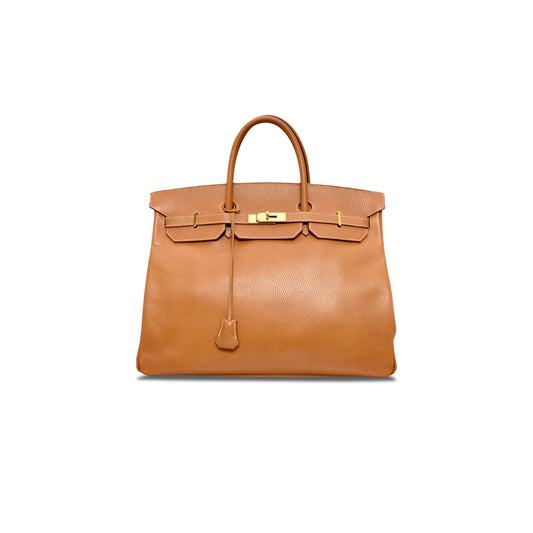 h**mes birkin 40 togo leather G01den brown gold buckle h028352ck03 (40*30*21cm)