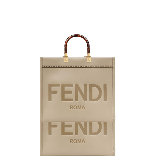 F**di sunshine medium - dove gray leather shopper 8bh386abvlf0e65 (35*31*17cm)