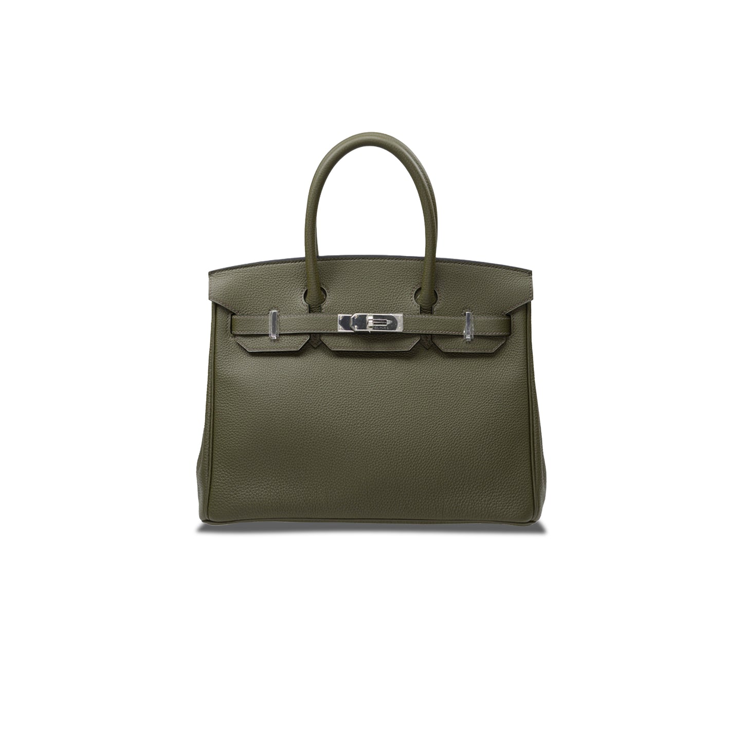 H**mes master birkin 25 togo leather olive green silver buckle h028369ck61 (25*20*13cm)