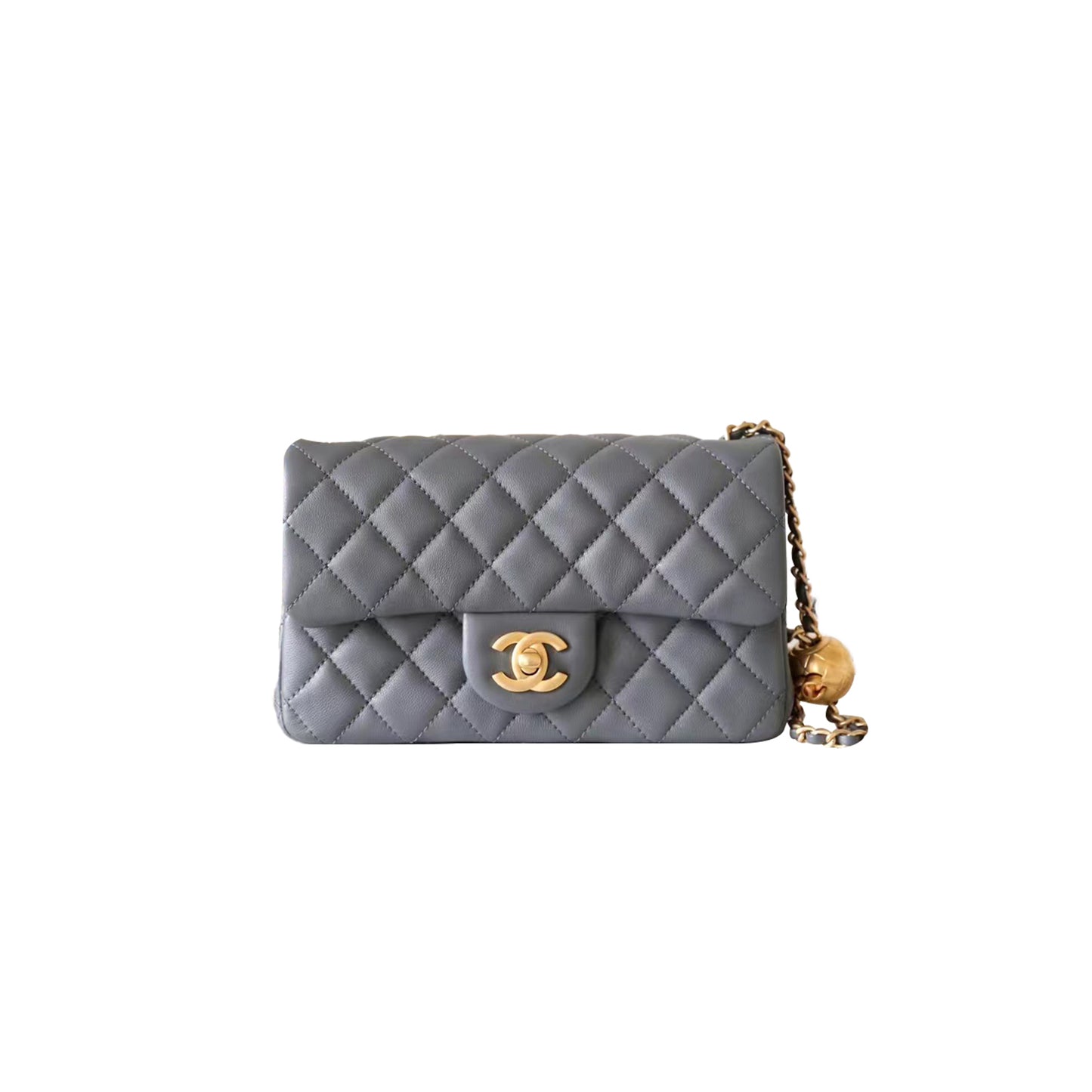 Ch*el master gold ball chain flap bag as4609 (20*13*7cm)