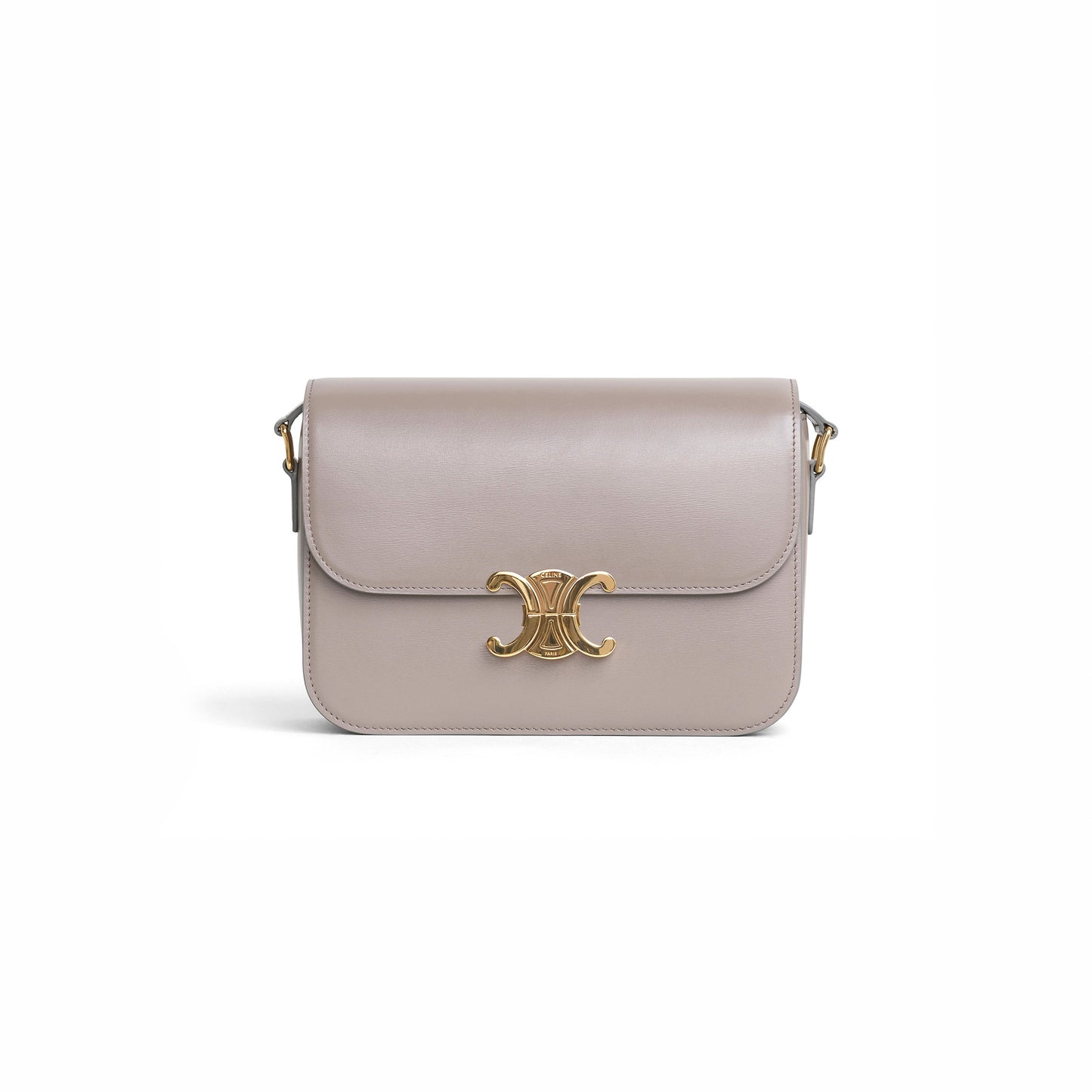 CELIN MEDIUM TEEN TRIOMPHE BAG IN SHINY CALFSKIN 187363BF4.10BL (22.5*16.5*7.5cm)