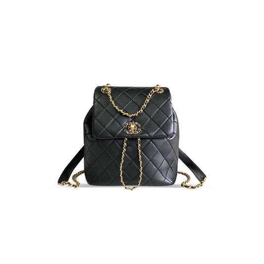 Ch*el 19 drawstring chain backpack as4762 (25*23*13cm)