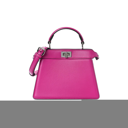 F**di shiny nappa petite peekaboo i see u satchel magenta (20*15*11cm)
