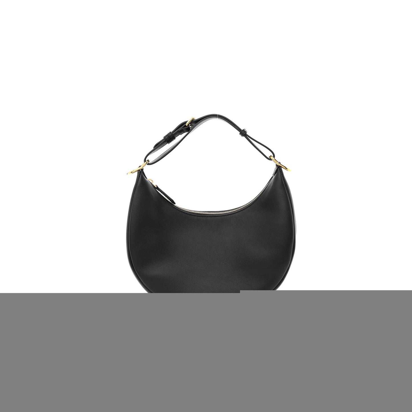 F**di vitello grace matte small F**digraphy hobo bag black (28*23*10cm)