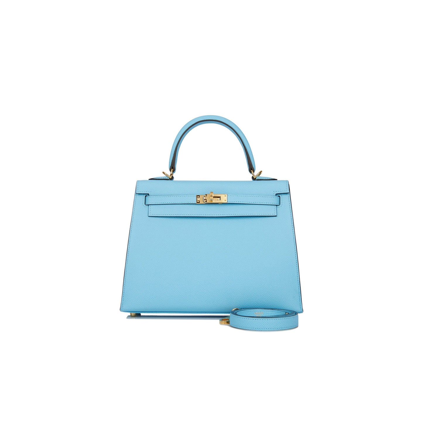 H**mes kelly sellier 25 celeste epsom gold hardware (25*17*7cm)