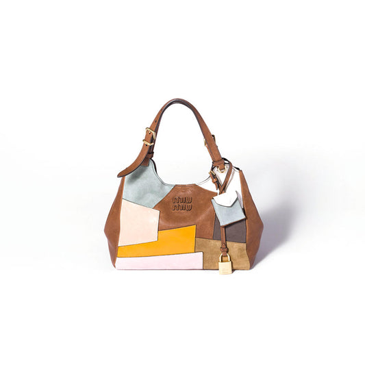M1v M1v patchwork leather handbag 5ba304 (25.5*20*13cm)