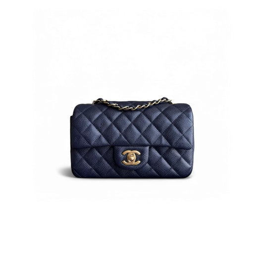 Ch*el mini classic flap caviar calfskin 397921 (20*13*7cm)