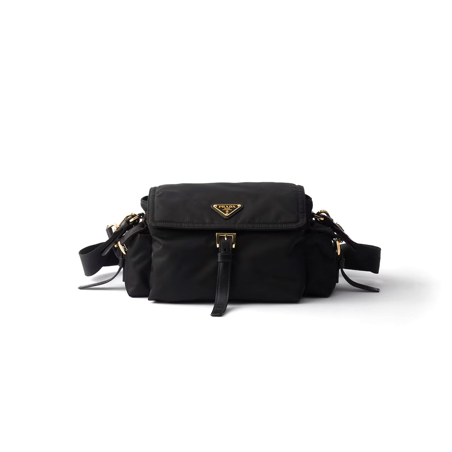 Pra*a explore medium re-nylon shoulder bag with flap 1bd394 (30*14*10cm)