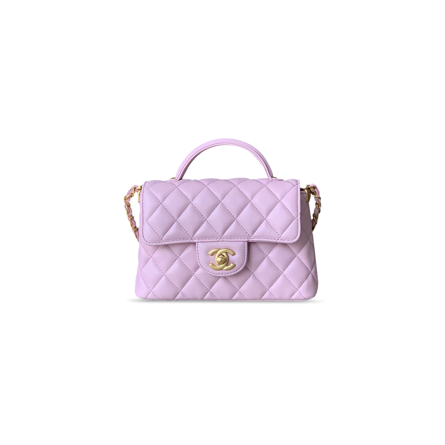 Ch*el top handle flap bag as3467 (20*14*6cm)