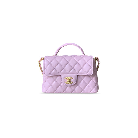 Ch*el top handle flap bag as3467 (20*14*6cm)