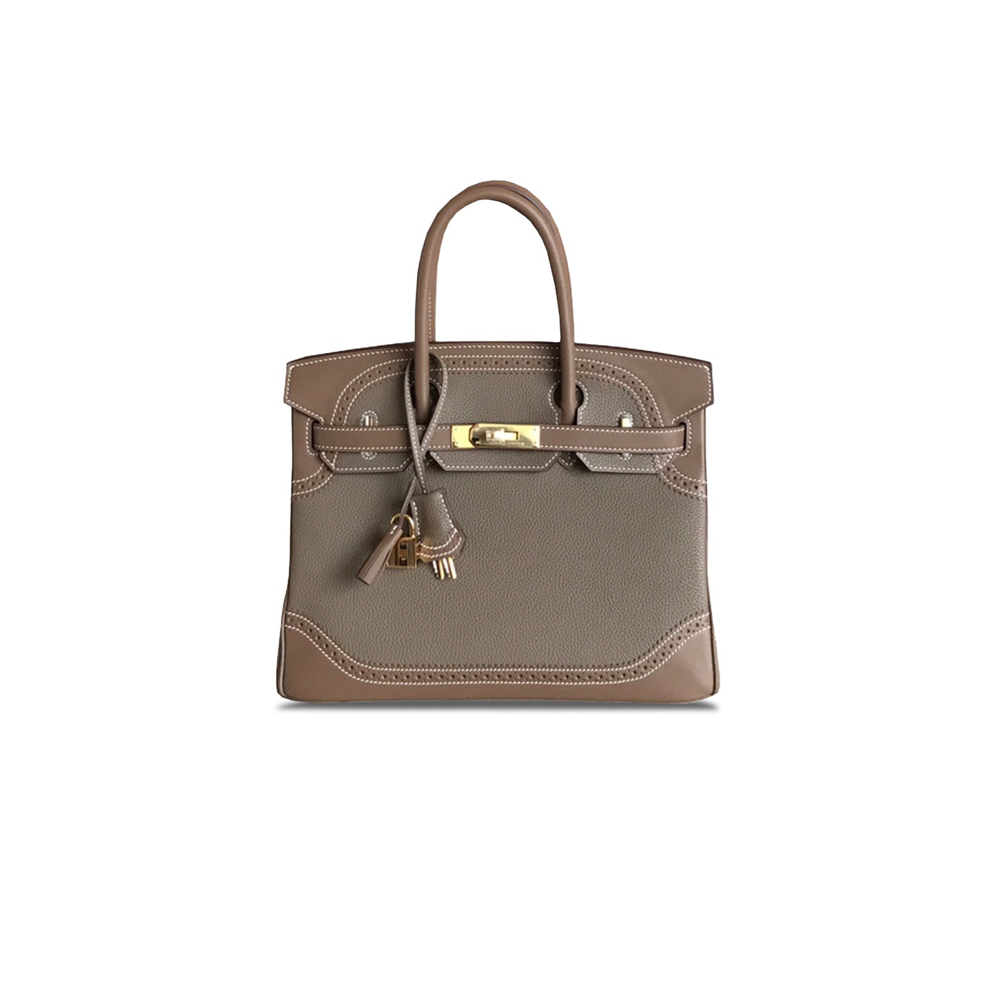 H**mes master birkin 30 swift and togo lace series gold buckle h082653ck63 (30*22*15cm)