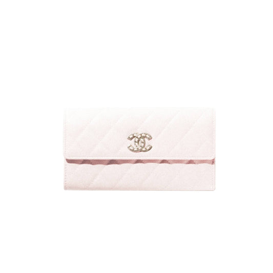 Ch*el long flap wallet ap2740 b08043 nh620 (19.4*10.5*3cm)
